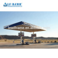 New design prefabricated steel structure space frame gas station service station canopy